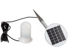 8Â stagioni design 51732, lampada solare da esterno di modulo, Metallo, integrato, Bianco, 52Â x 12Â x 18Â cm