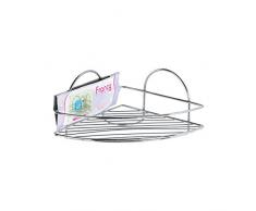 FERIDRAS Francy Mensola Angolare, 1 Ripiano, Cromo, 22x22x11 cm