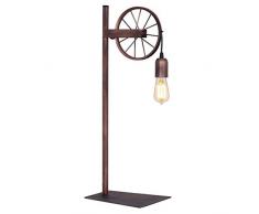 Homemania HOMAX_4318 Lampada da Terra Pavper Interni, Pavimento, Rame in Metallo, 20 x 23 x 66 cm