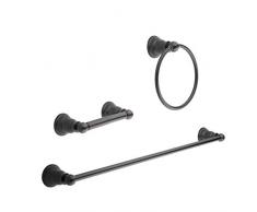 AmazonBasics - AB-BR841-OR, set di accessori da bagno, 3 pezzi, bronzo lucidato effetto anticato