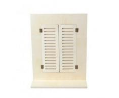 Artemio Cornice portafoto mensola in Legno Finestra Rettangolo, Beige
