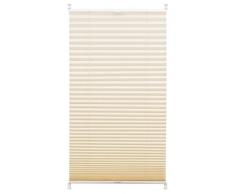 Gardinia 31267 Tenda Plissettata con Morsetto di Fissaggio, Tessuto, Avorio, 100 x 130 cm