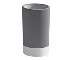 Gedy New Mizar portaspazzolini, Ceramica, Grigio, 6,4Â x 6,4Â x 10,8
