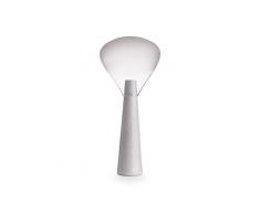 Ilide Bella Tall V2 Lampada di Design per Comodino e Tavolo Abat Jour Moderna da Appoggio Marmo e Vetro Artigianale, GU10, 30 W, Bianco, 54 x 20 cm