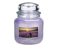 Village Candle 106316337 Lavender Vaso Medio, Vetro, Viola, 10.3 x 10.1 x 12.4 cm