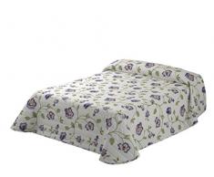 Viantala Therese 102 â Coperta Trapuntata Letto 150, Cotone, Lilla e Bianco.
