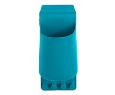 Wenko 23482100 Capelli asciugacapelli Ampio Petrolio â Asciugacapelli Titolare, Fissare Senza forare, in Silicone, 10 x 36.5 x 10 cm