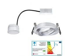 Paulmann 93984 Set Completo di Faretti da Incasso a Led, 3 x 6.8 W, In Alluminio, Orientabili, 6.8 W, Girevoli, Satinati