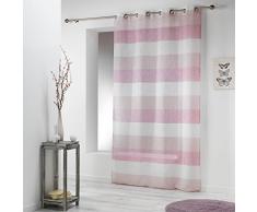 Douceur dintÃ©rieur, Carlina, pannello a occhielli, Poliestere, Rose, 140 x 280 cm