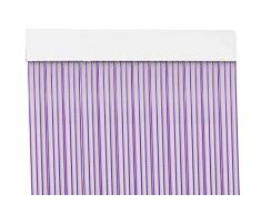 MercuryTextil P69 - Tenda Porta in PVC, 210 x 90 cm, Trasparente + Filo Lilla