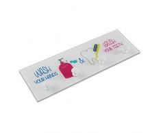 VERSA - Appendiabiti Wash & Brush Bianco, Multicolore, Non applicabile