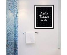 Walplus 29x36.25 cm adesivi da parete cornice Dance In The Rain citazione rimovibile autoadesivo arte murale decalcomania vinile DECORAZIONE CASA fai-da-te VIVENTE ufficio camera letto carta