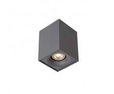 Lucide bentoo-led faretti da soffitto, dimmerabile, attacco GU10, 2Â x 4.5Â W, 3000Â K, bianco, Alluminio, Grey, GU10 4.5W 230V
