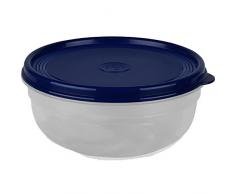 Emsa Superline Contenitore Salvafreschezza, Rotondo, Basso, Blu, 18x18x12 cm