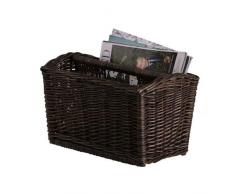 e-wicker24 Portariviste in Vimini, Marrone Scuro, 41x29 H24/26