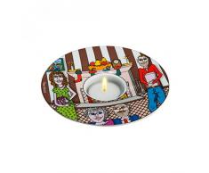 Goebel 26100917Â Christmas with The Family Artista Lumino, Porcellana, Multicolore, 15Â x 15Â x 3,5Â cm