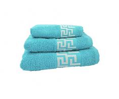 ForenTex Giochi in Spugna (Ref vsc-500g) Uso Multifunzione per Bagno, Doccia, lavandino, Spiaggia, 100% Cotone/Cotone, Acquamarina, 3Â Pezzi 30Â X 50, 50Â x 90,100Â x 140Â cm