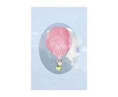 Komar - Quadro da Parete Happy Balloon Blu, per Soggiorno, Camera da Letto, Decorazione, Stampa Artistica, Disponibile in 3 Misure, Multicolore, P038C-50x70