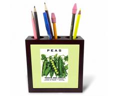 3dRose Ravanello Bianco Punta Scarlet Barbabietola radice sementi di ortaggi Packet-Tile portapenne, 12,7Â cm (PH 170717Â _ 1)