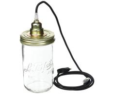 La mia casetta in cittÃ Nero S Lampada Vaso cavo tessile vetro nero S