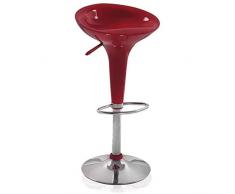 Galileo Casa Sgabello Bar Rosso 39x43x66/87, No