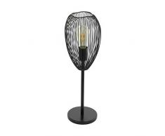 EGLO CLEVEDON - Lampada da tavolo in acciaio, 60 W, colore: Nero