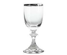 Cristal de SÃ¨vres Margot Set Calici di Vino 9x9x18 cm Platino