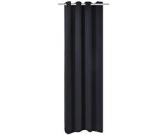 vidaXL 132203 - Tenda Oscurante con Occhielli, 270 x 245 cm, Colore: Nero, Dimensioni: 270 x 245 cm (L x A)