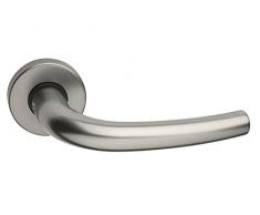 Home System DY733709 Maniglia per Porta Interna con Rosetta, Serie Omega, Alluminio Argentato