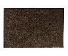 ASTRA Proper Tex - Zerbino a Tinta Unita, Robusto, Durevole, per Interni, Marrone, 60 x 90 cm