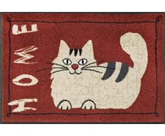 Wash+Dry Catty Home Zerbino, Acrilico, Rot, 50 x 75 x 0.7 cm