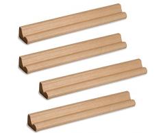 WedDecor Scarabeo Rotondo in Legno a Forma di cremagliera per Arti e Mestieri di Ricambio per Piastrelle, Giochi da Tavolo, Scrapbooking, Gioielli e Decorazioni da Parete (Confezione da 4), 4pcs