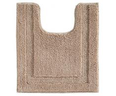 InterDesign Spa Tappetino Bagno, Tappeto Bagno Antiscivolo in Microfibra di Poliestere, marrone chiaro