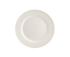 H&H New Port Set 6 Piatti Frutta, Porcellana, Bianco, 21 cm