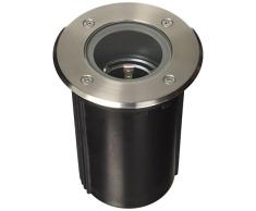 SLV, Faro da incasso a pavimento, forma circolare, in acciaio Inox, GU10