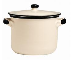 Bitossi Home Pentola Â Con Manici In Terracotta, 4 Lt, Crema