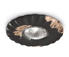 Ferroluce Retrò Faretto a Incasso con Gu10, Nero