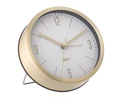 Bloomingville Orologio da tavolo in alluminio color oro