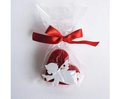 Candele DAurora AFRODITE Candela, Cera, Rosso, Cuore&Angelo