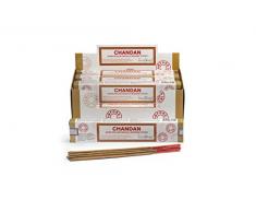 STAMFORD INC 37269 Chandan Traditional Masala Incenso, 15 Bastoncini x 12 Confezioni, Nero, Taglia Unica