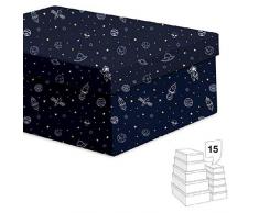 Dcasa - Set di 15 scatole portaoggetti per Decorazioni Festive e Articoli per la casa, Unisex, per Adulti, Colore: Unico