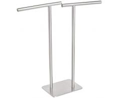 Collezione di accessori da bagno classici quadrati AmazonBasics - composto da portasalviette