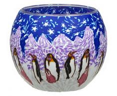 Him Pinguini Portacandele, Multicolore, 11x11x9 cm