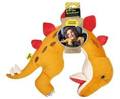 moses. Dino - Cuscino da collo per bambini, ideale per lunghi viaggi, Colore: arancione., Stegosaurus
