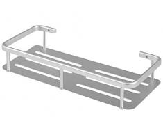 H&H Mensola, Rettangolare, Alluminio 28x12xH5cm, Grigio