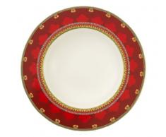 Villeroy & Boch Samarkand Rubin Piatto Fondo, 24 cm, Porcellana Bone China, Multicolore
