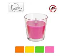 KOOPMANÂ âÂ Citronella Vaso di Vetro con Candela Piccola Rosa