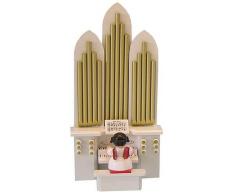 Natale Tedesco Angelo con Organo in Piedi - 6 Centimetri
