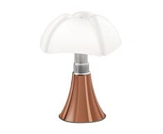 Martinelli Luce Minipipistrello Lampada da Tavolo o da Terra a Luce Diffusa, 9W, LED, Touch, Ottone, Rame
