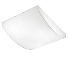 Rossini Illuminazione Laika Plafoniera in Vetro Satinato Opaco E27, 25 W, Bianco